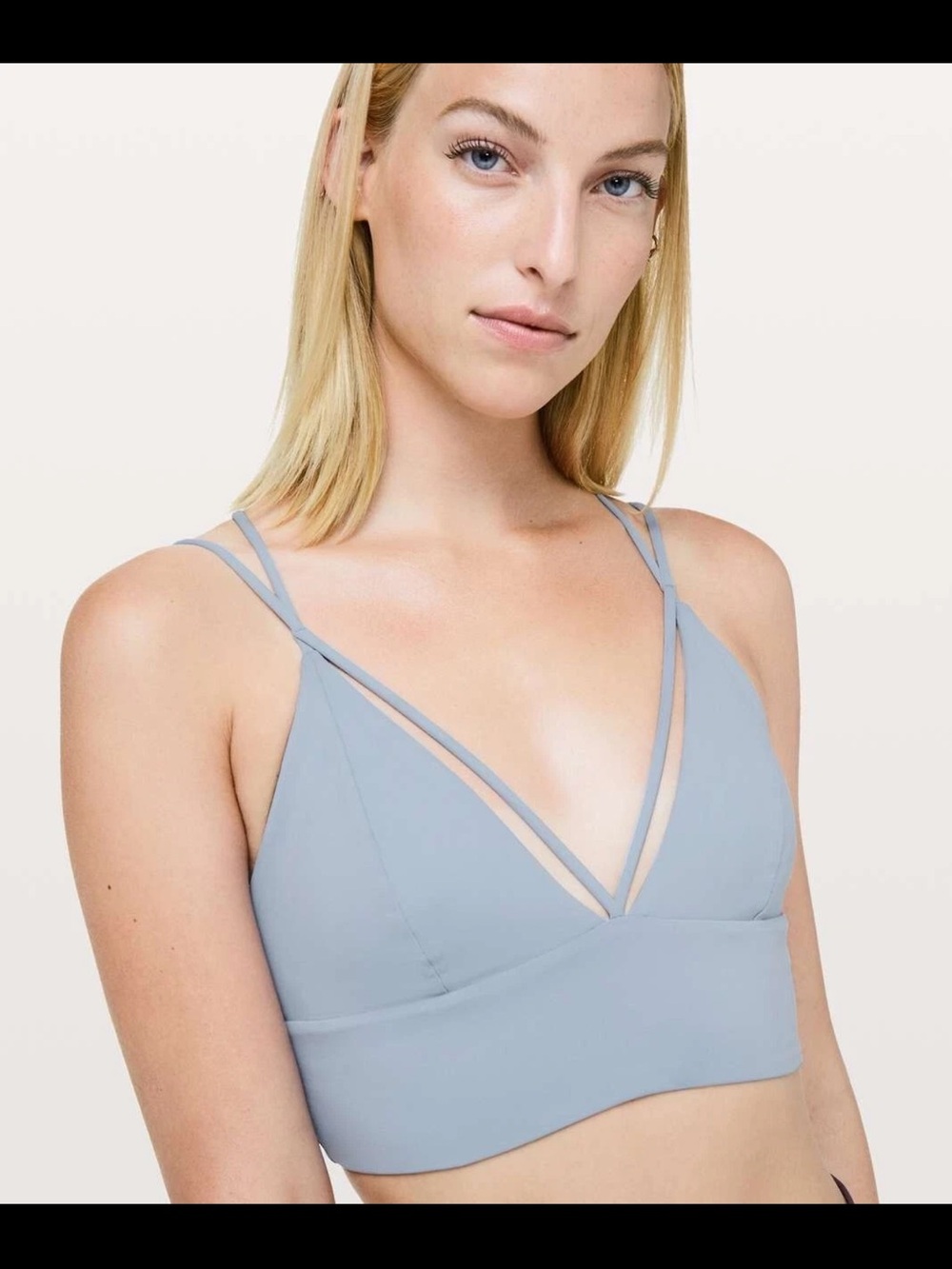 Lululemon Pushing Limits Bra - Concrete Blue